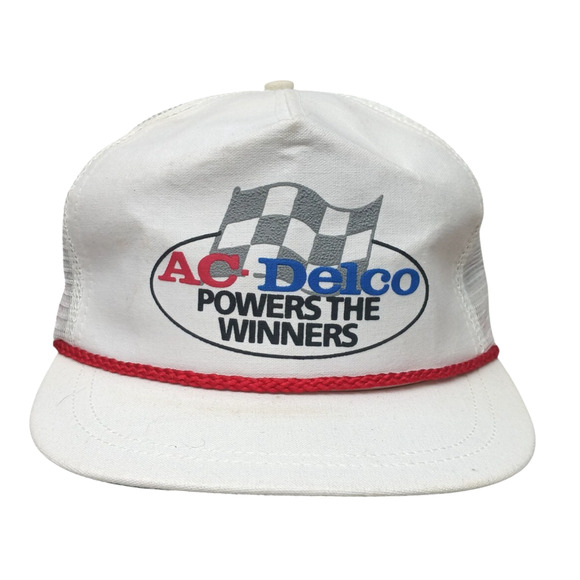 VINTAGE AC DELCO POWERS THE WINNERS PRO SHOP TRUCKER FARMER SNAPBACK HAT CAP USA - Picture 2 of 4